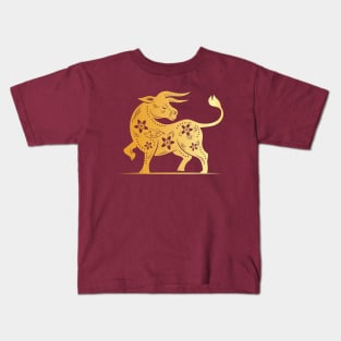 Graceful Strength: Japanese Buffalo Kids T-Shirt